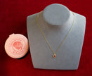 Selena Jewelry Bullion - Fontainebleau Ruby Tone Floral Dainty Necklace
