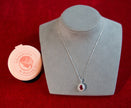 Selena Jewelry Bullion - Fontainebleau 2cts Lab Grown Ruby Oval Sunburst Halo Pendant Necklace