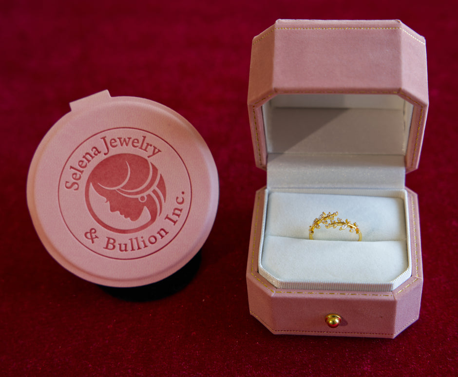 Selena Jewelry Bullion - Marly Olive Leaf Open Ring