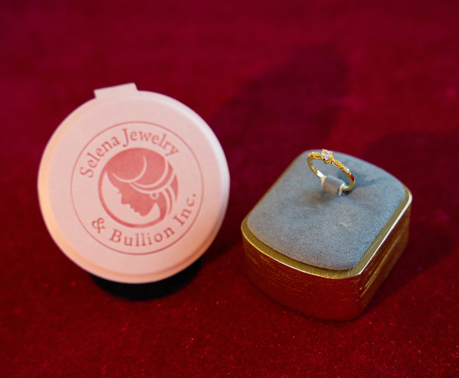 Selena Jewelry Bullion - Bourgogne Clear Tone Heart Vintage Ring