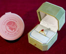 Selena Jewelry Bullion - Hofburg Ruby Tone Pear Cut Halo Ring