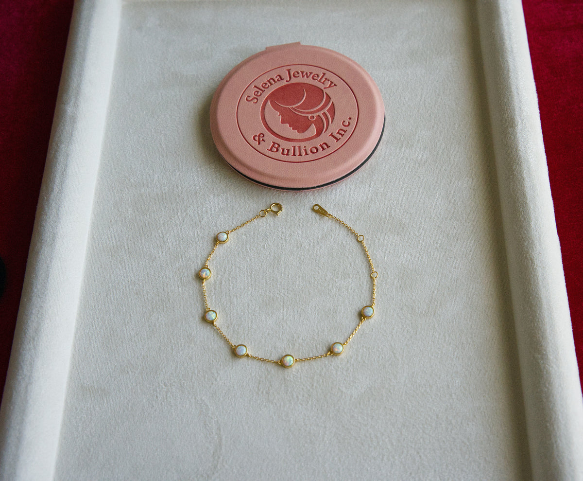 Selena Jewelry Bullion - Marly Opal Tone Chain Bracelet