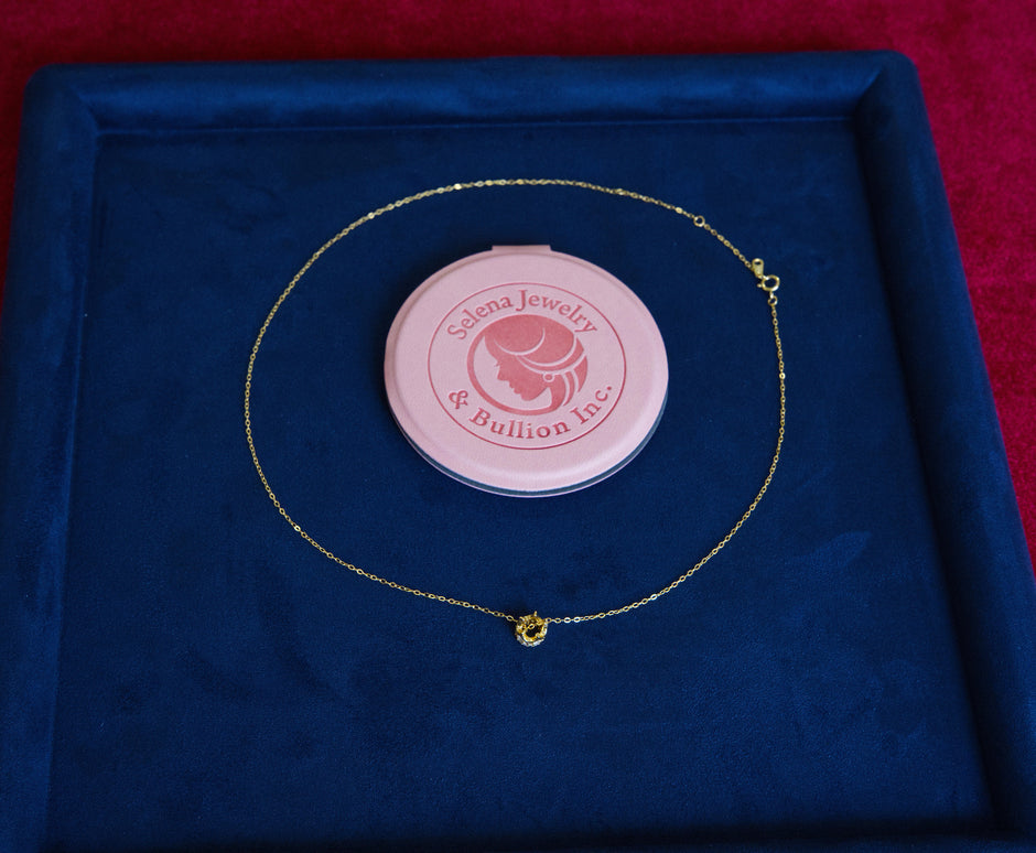 Selena Jewelry Bullion - Hofburg Diamond Tone Crown Pendant Necklace