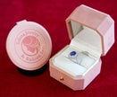 Selena Jewelry Bullion - Compiegne 2 carats Lab Grown Royal Blue Sapphire Double Halo Ring