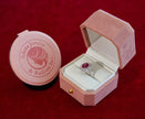 Selena Jewelry Bullion - Hofburg 2cts Lab Grown Ruby Oval Floral Halo Ring