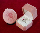 Selena Jewelry Bullion - Fontainebleau 1ct Round Lab Grown Ruby Sunburst Halo Ring