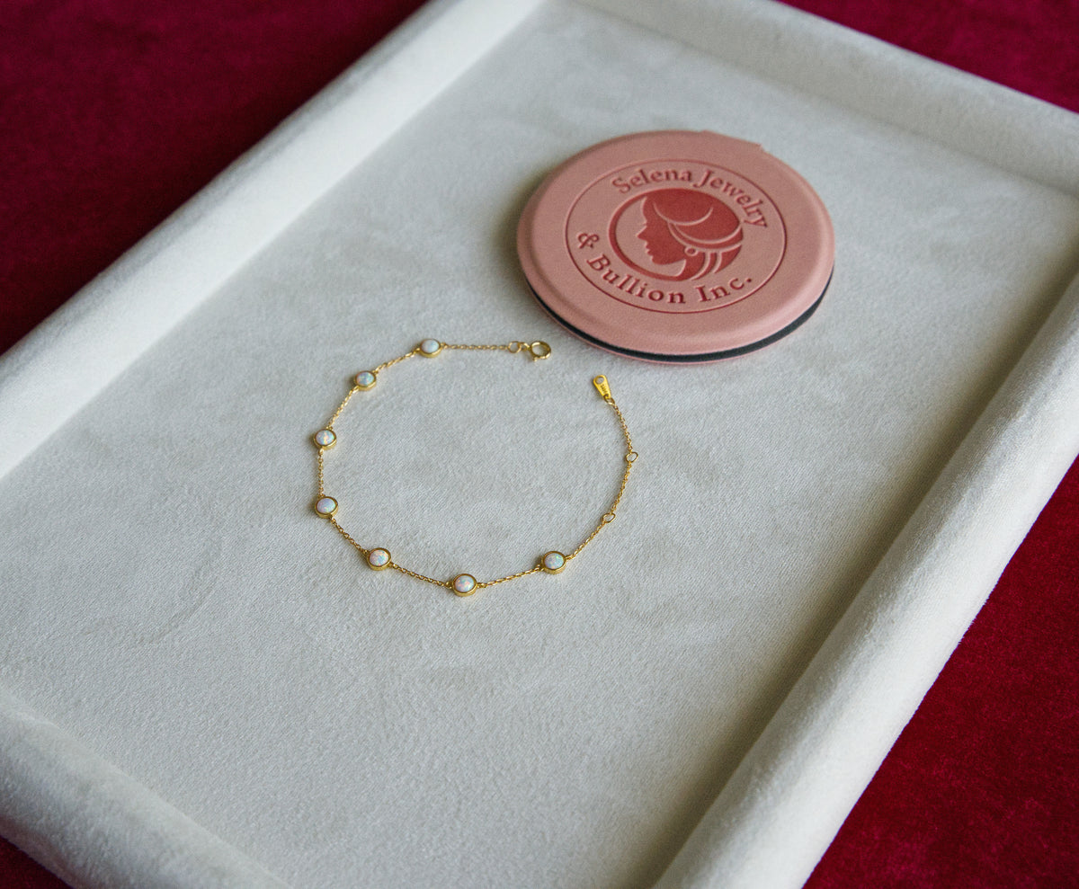 Selena Jewelry Bullion - Marly Opal Tone Chain Bracelet