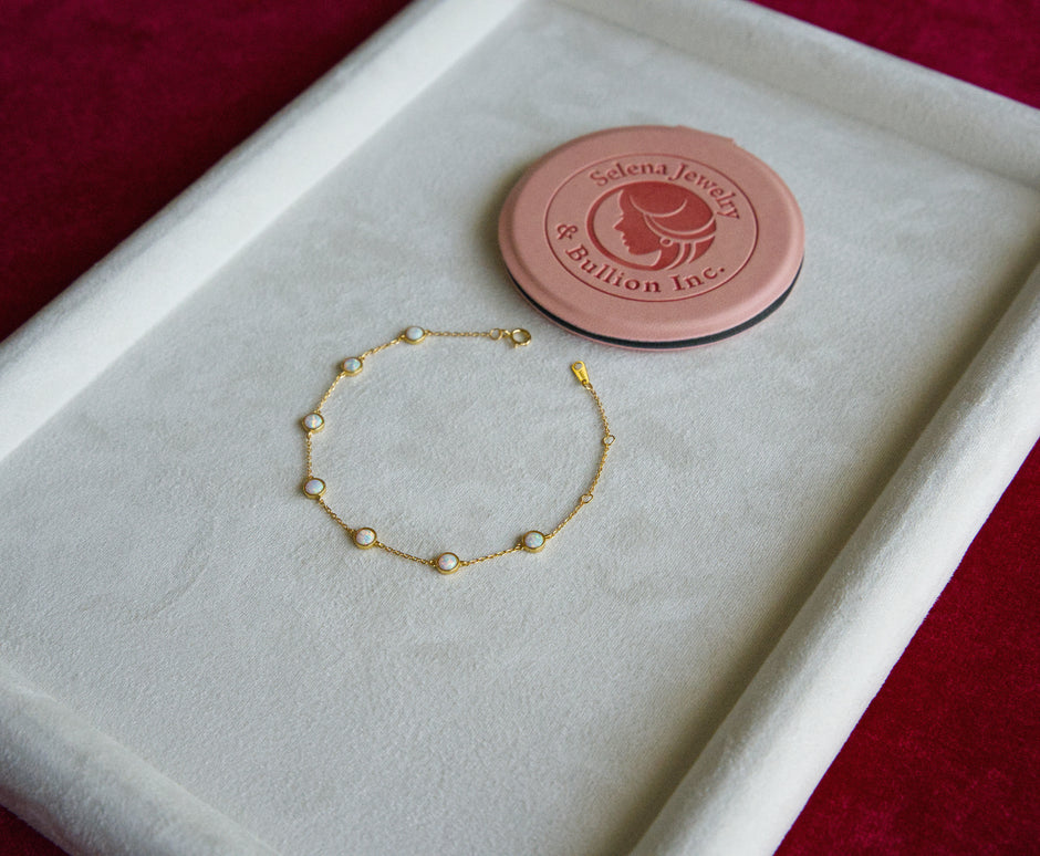 Selena Jewelry Bullion - Marly Opal Tone Chain Bracelet
