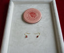 Selena Jewelry Bullion - Bourgogne Ruby Tone Heart Drop Hook Earrings