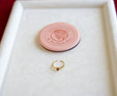 Selena Jewelry Bullion - Bourgogne Ruby Tone Heart Pave Open Ring